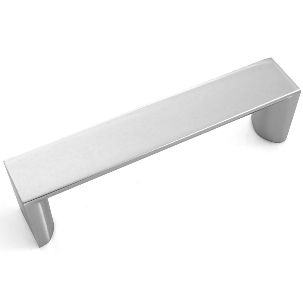 Metro - 3.75" Centers Cabinet Hardware Square Pull Handle in Polished Chrome by Laurey - 41026