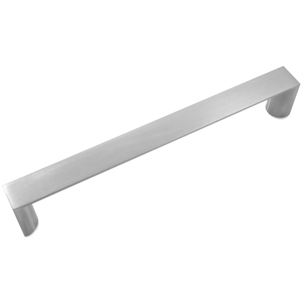 Metro - 5" Centers Cabinet Hardware Square Pull Handle in Polished Chrome by Laurey - 41126