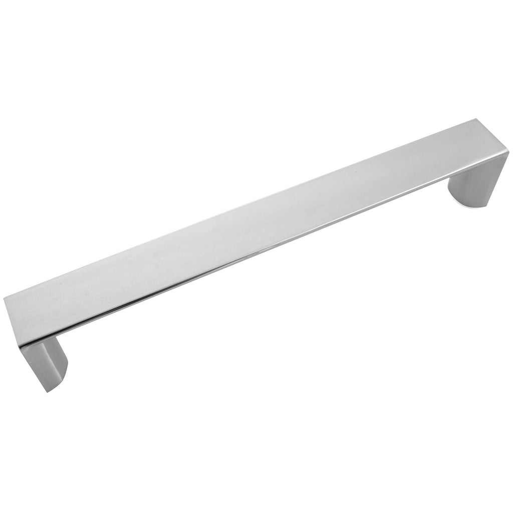 Metro - 6.25" Centers Cabinet Hardware Square Pull Handle in Polished Chrome by Laurey - 41226
