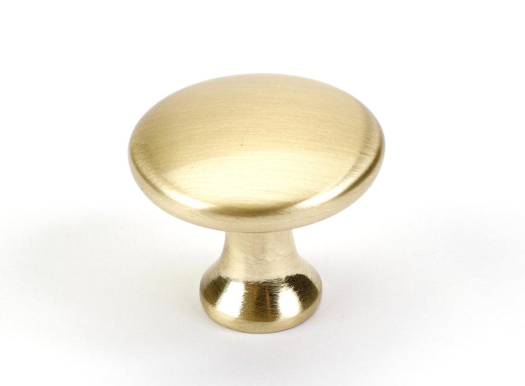Kensington - 1.25" Cabinet Hardware Round Knob in Satin Brass by Laurey - 53904