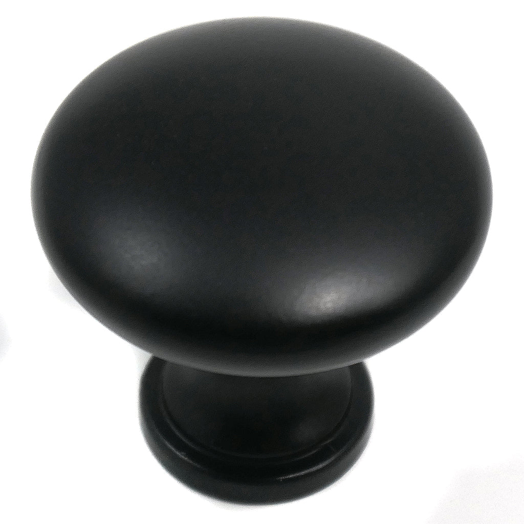 Builders Specials - 1.25" Hollow Mushroom Cabinet Hardware Knob in Matte Black