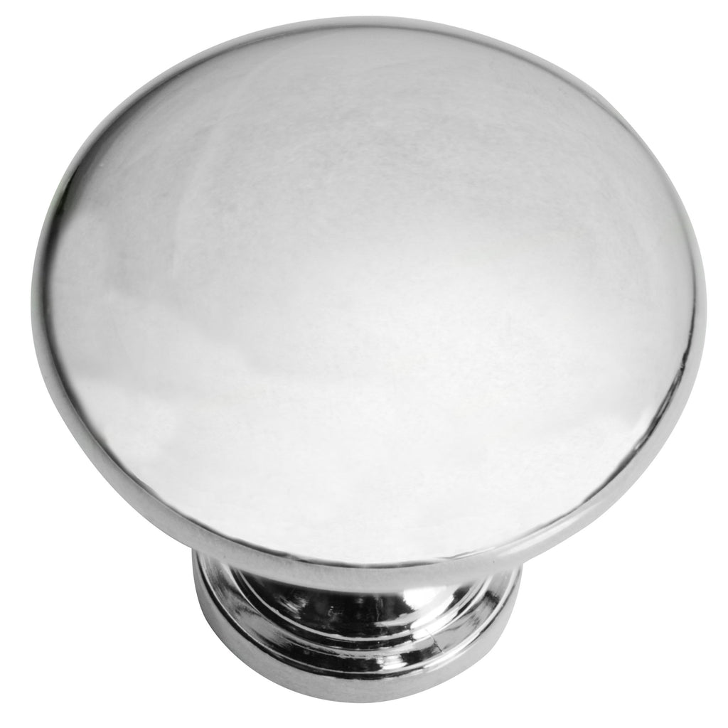 Danica - 1.25" Cabinet Hardware Round Mushroom Knob in Polished Chrome by Laurey - 54626