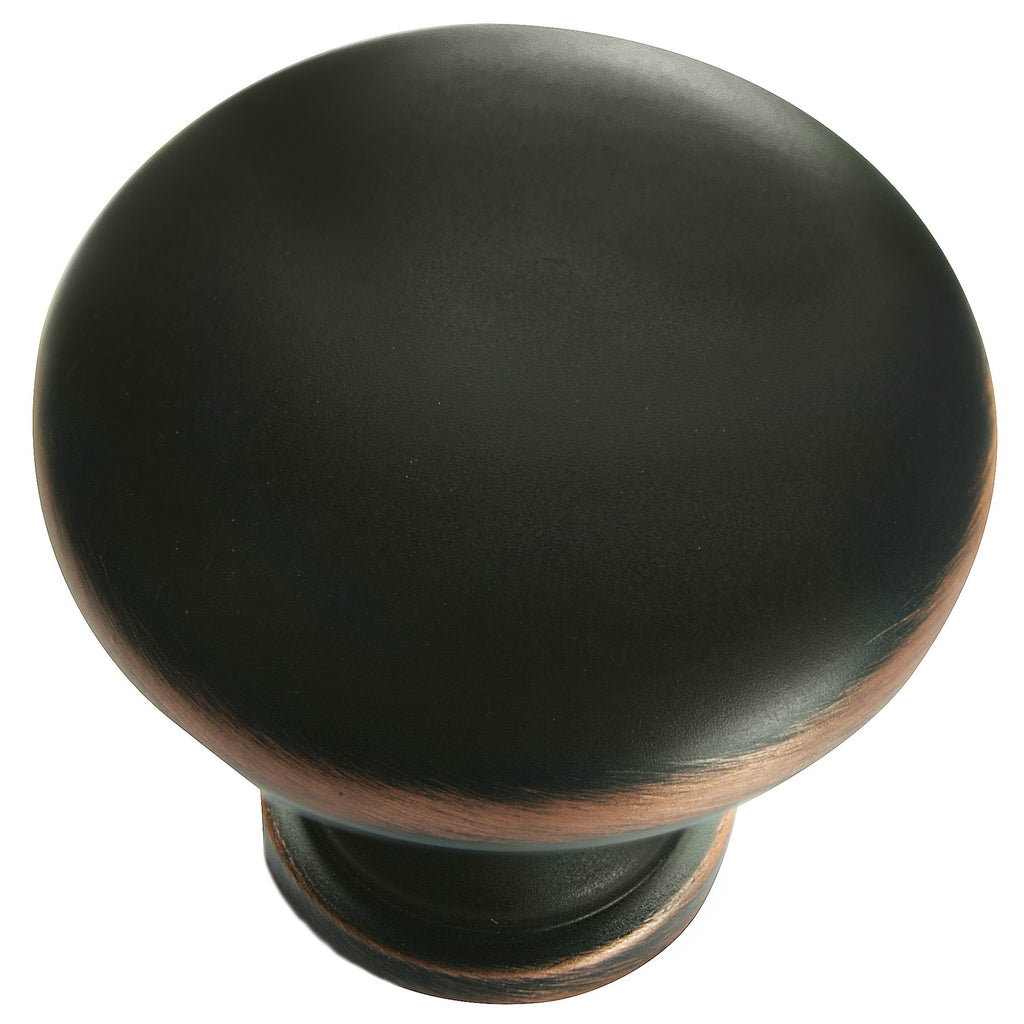 Danica - 1.25" Cabinet Hardware Round Mushroom Knob in Oil Rubbed Bronze by Laurey - 54666
