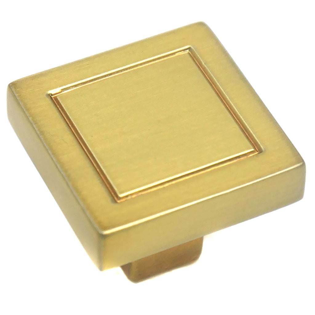 Cosmopolitan - .875" Cabinet Hardware Square Knob in Champagne Bronze by Laurey - 72810
