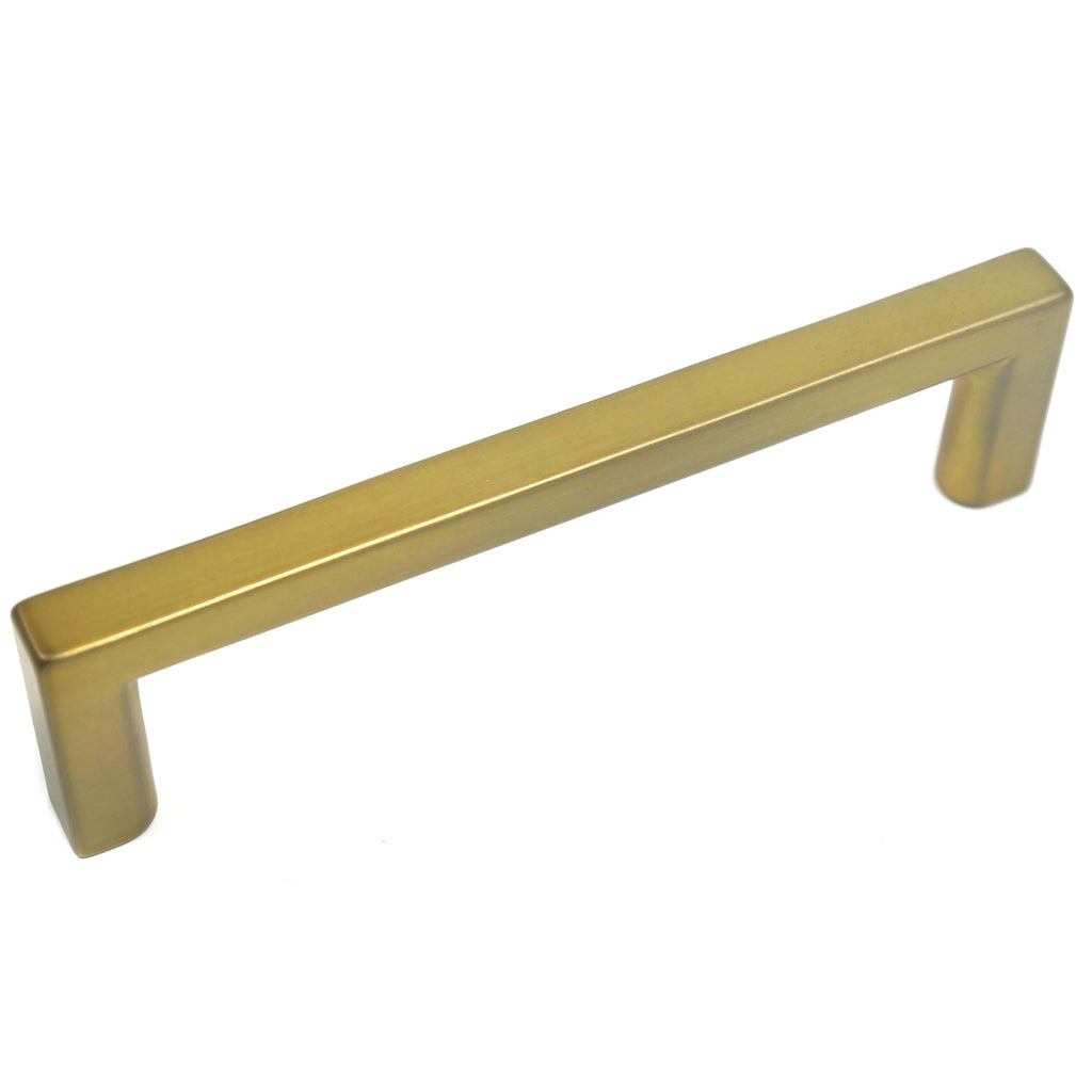 Cosmopolitan - 3.75" Centers Cabinet Hardware Square Pull Handle in Champagne Bronze by Laurey - 73010