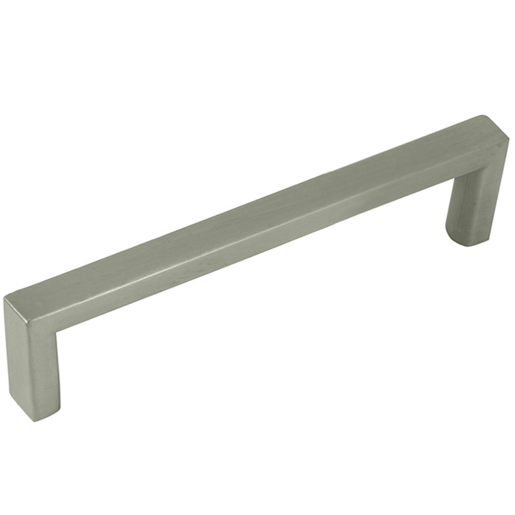 Cosmopolitan - 3.75" Centers Cabinet Hardware Square Pull Handle in Satin Nickel by Laurey - 73028