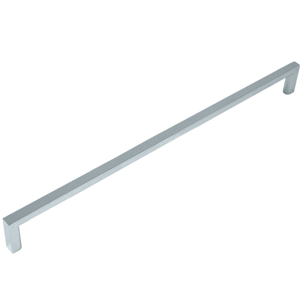 Cosmopolitan - 10" Centers Cabinet Hardware Square Pull Handle in Polished Chrome by Laurey - 73426