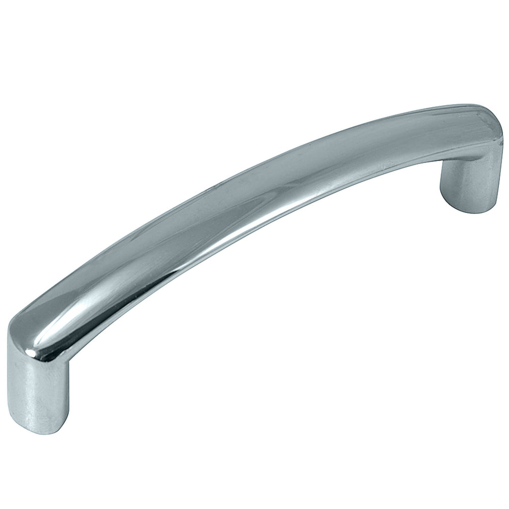 Aventura - 3.75" Centers Cabinet Hardware Curved Pull Handle in Polished Chrome by Laurey - 74626