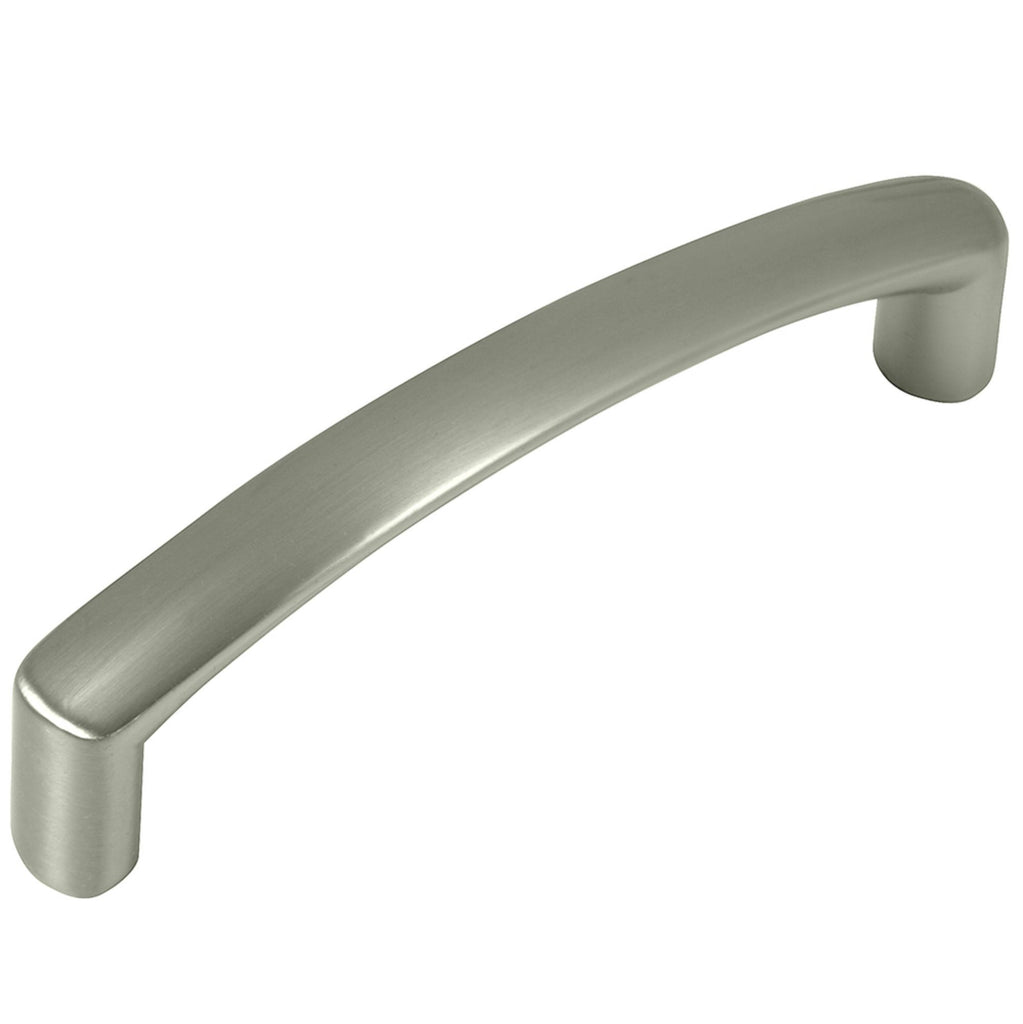 Aventura - 3.75" Centers Cabinet Hardware Curved Pull Handle in Satin Nickel by Laurey - 74628