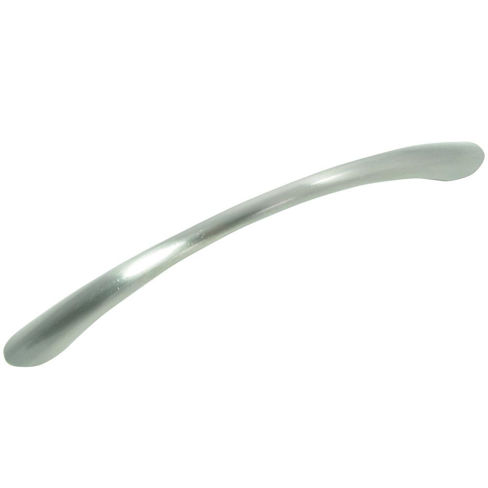 Danica - 5" Centers Cabinet Hardware Tapered Bow Pull Handle in Satin Nickel by Laurey - 75228
