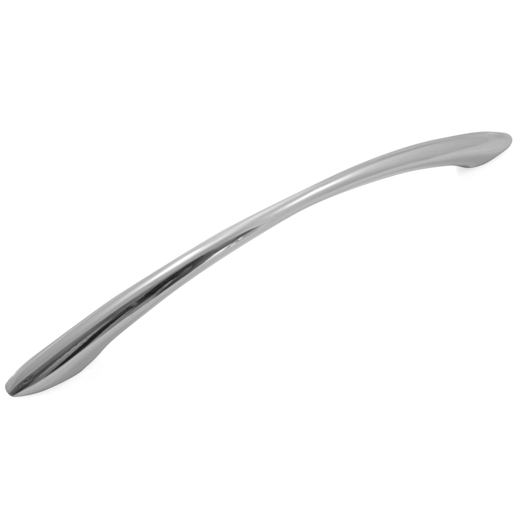 Danica - 8.75" Centers Cabinet Hardware Tapered Bow Pull Handle in Polished Chrome by Laurey - 75426