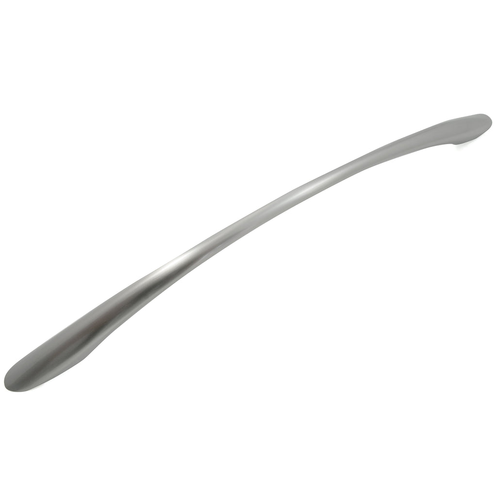 Danica - 11.33" Centers Cabinet Hardware Tapered Bow Pull Handle in Satin Nickel by Laurey - 75628