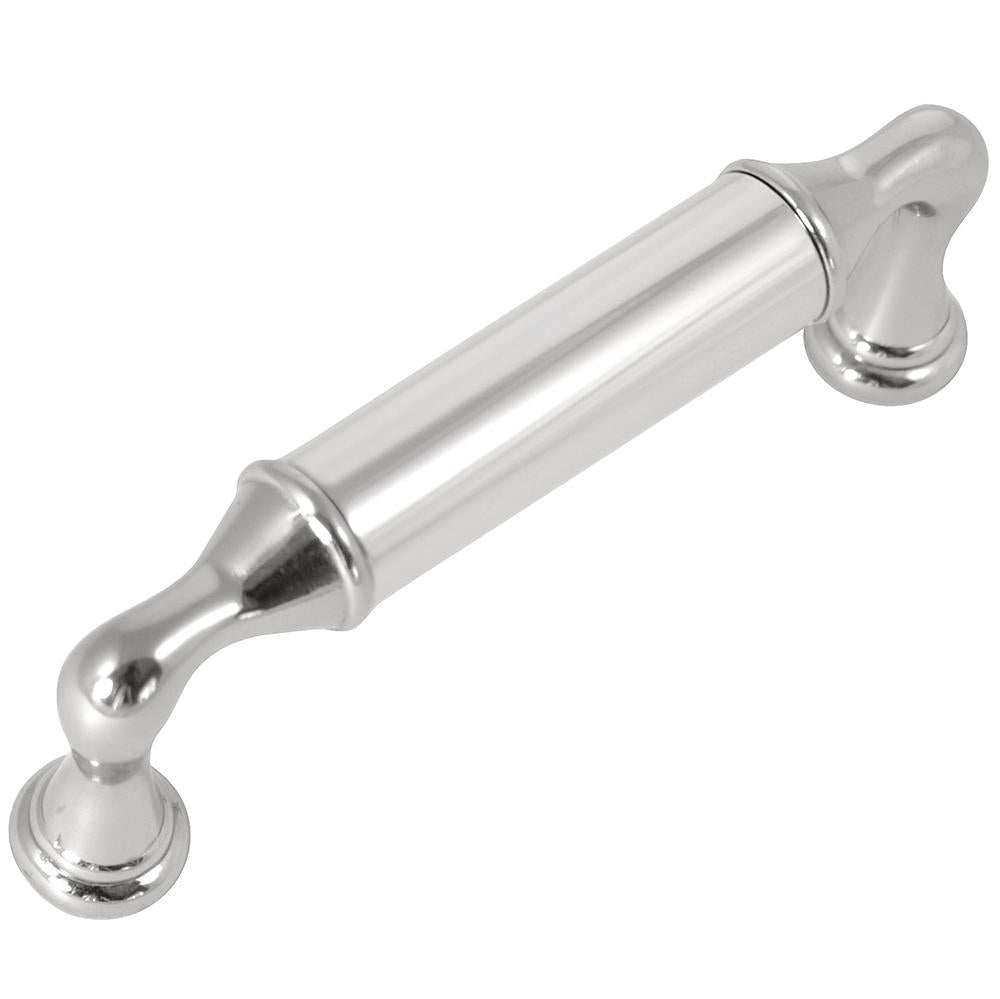 Kensington - 3.75" Centers Cabinet Hardware Rounded Pull Handle in Polished Nickel by Laurey - 86414