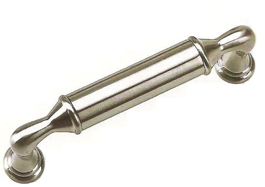 Kensington - 3.75" Centers Cabinet Hardware Rounded Pull Handle in Satin Nickel by Laurey - 86428