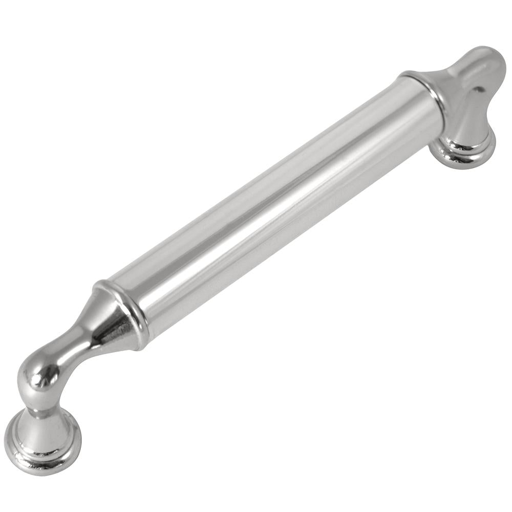 Kensington - 5" Centers Cabinet Hardware Rounded Pull Handle in Polished Nickel by Laurey - 86514