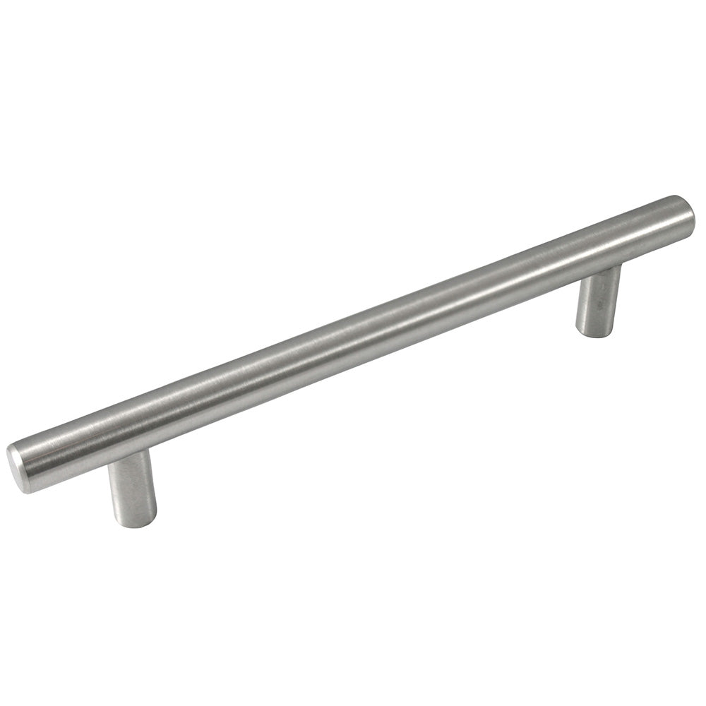 Builders Specials - 5" Centers Hollow Cabinet Hardware Bar Pull Handle in Brushed Satin Nickel