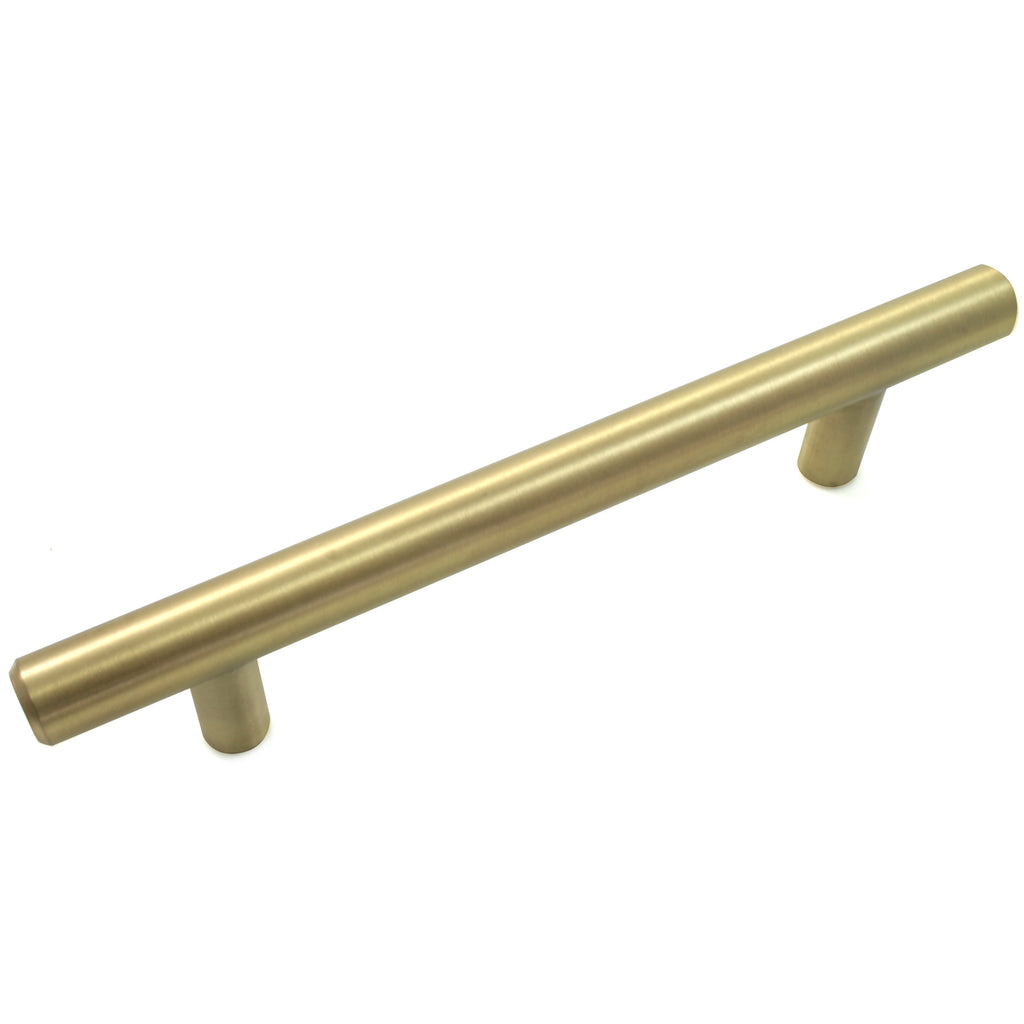 Melrose - 4" Centers Cabinet Hardware Bar Pull Handle in Satin Brass by Laurey - 87204