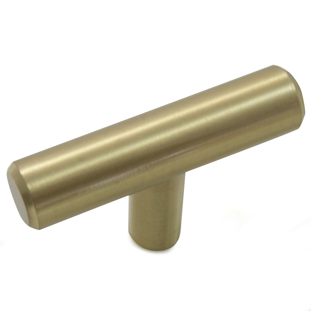 Melrose - 2" Knob Cabinet Hardware Bar Pull Knob in Satin Brass by Laurey - 87904